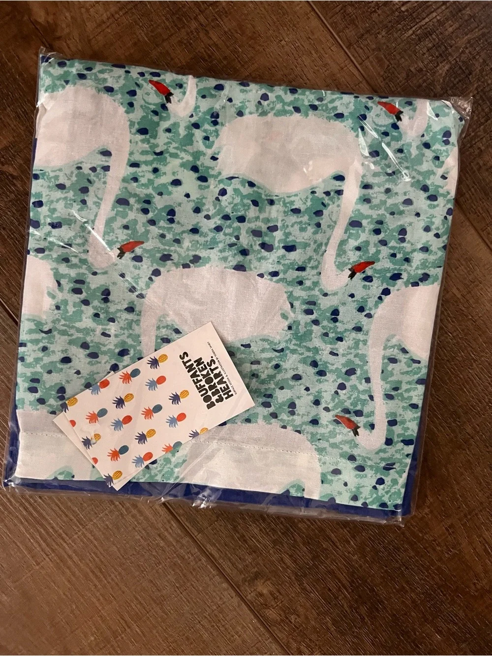 Blue Swan Lake Print Apron NEW